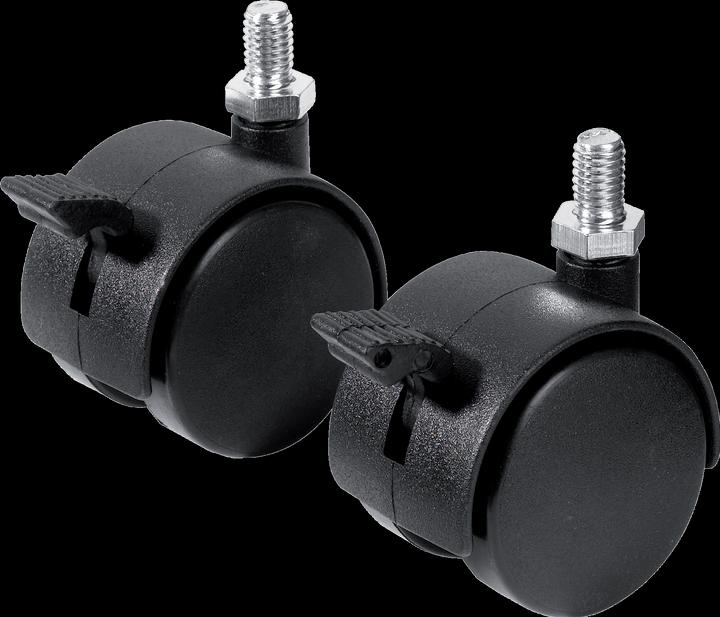 Immagine prodotto Franken Set di ruote per sistema a parete mobile ECO, plastica nera, bloccabile
