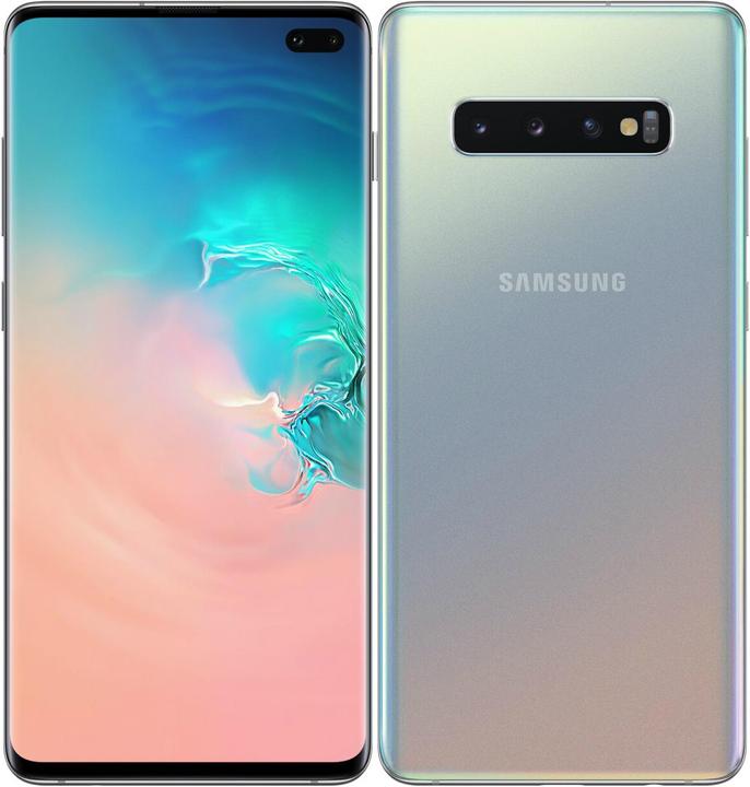 Samsung Galaxy S10+ (128 GB, Silver, 6.40", Hybrid Dual SIM, 16 Mpx, 4G)