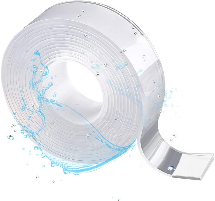 Produktbild Werkstein Doppelseitiges Nano Klebeband Wasserdicht / Wiederverwendbar 2er Set (20 mm)
