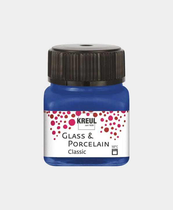 Produktbild Kreul Glass & Porcelain Classic, Porzellan- und Glasfarbe (Kobaltblau, 20 ml)