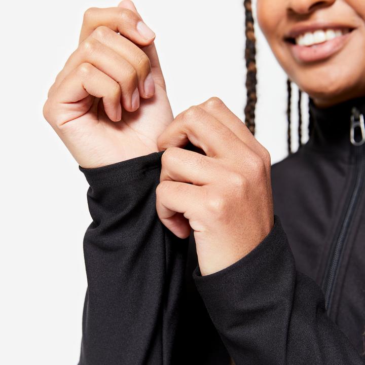 Produktbild Domyos Trainingsjacke mit Reissverschluss Damen - schwarz (XL)