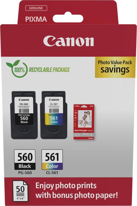 Canon CRG PG-560/CL-561 Cartouche d'encre (M, CF, C, Y)