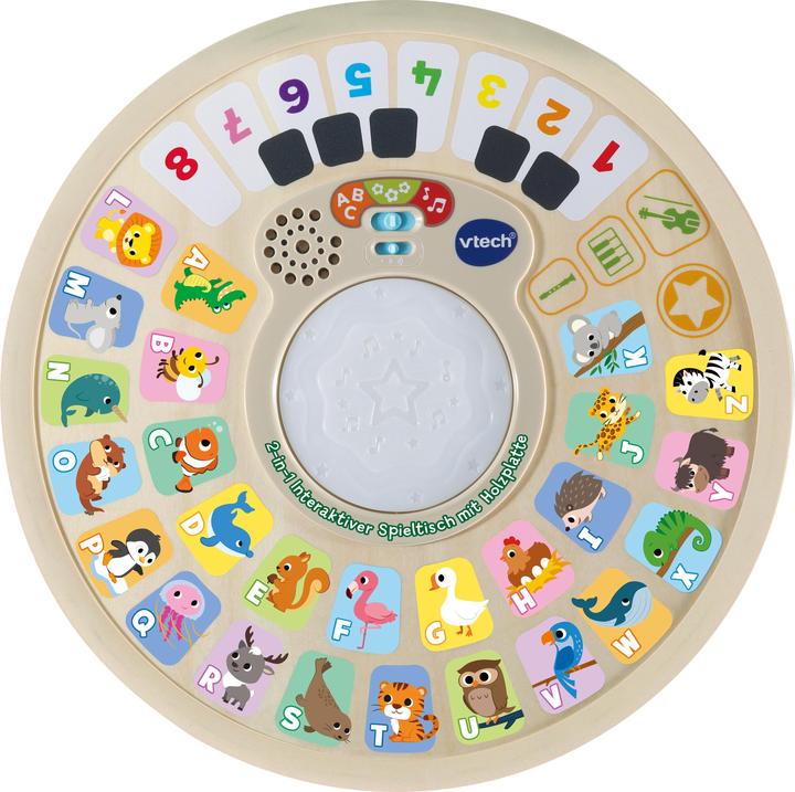Actual product image VTech 2-in1 interactive play table wooden board (German)