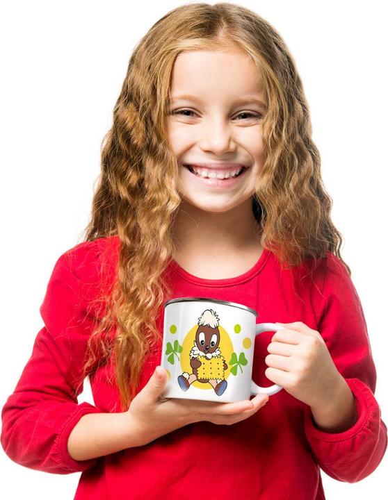 Produktbild Unser Sandmännchen Emaille Becher Tasse Pittiplatsch (300 ml)