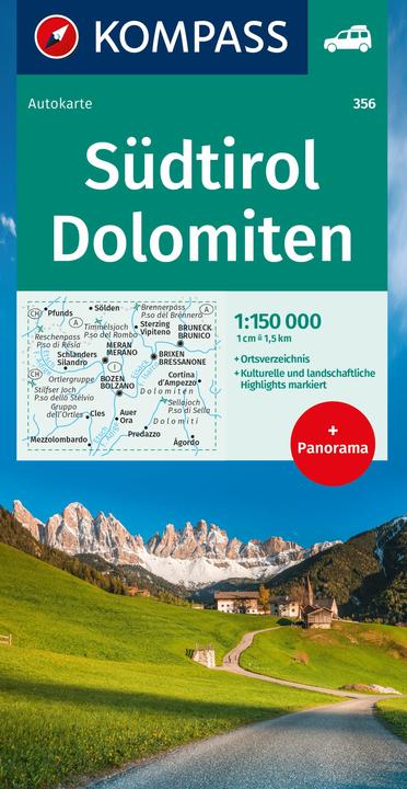 Produktbild Autokarte Südtirol, Dolomiten 1:150.000