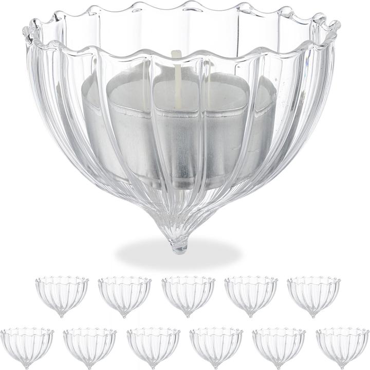 Image du produit Relaxdays 12x porte-bougies flottantes (12 x, 6.5 x 6.5 x 5 cm)