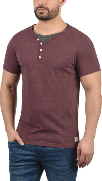 Image du produit Solid Dorian T-shirt À Manches Courtes Pour Homme Avec Col Grandad (XL)