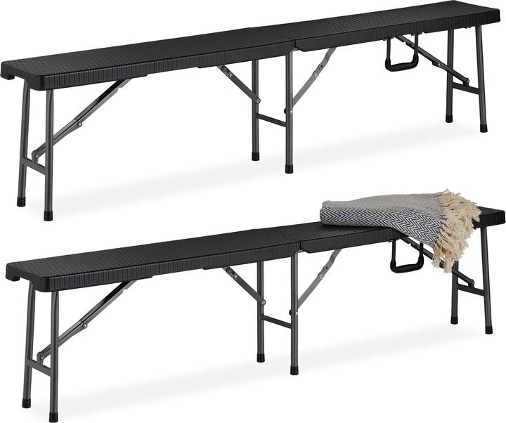 Image du produit Relaxdays Banc pliable, lot de 2