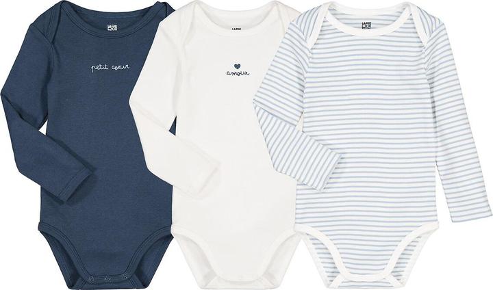 La Redoute Collections 3er-Pack Erstlingsbodys