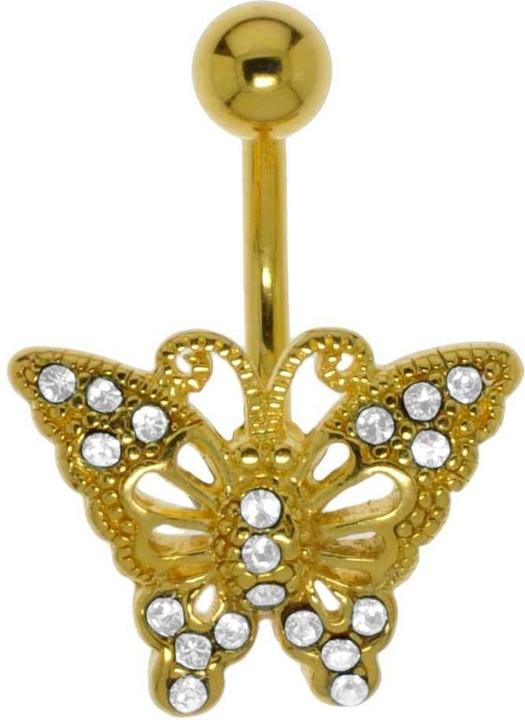 Immagine prodotto Bijouteria Piercing ventre (Acciaio chirurgico 316L, Vetro (di orologio), Rivestimento in PVD (colore oro), Ottone)