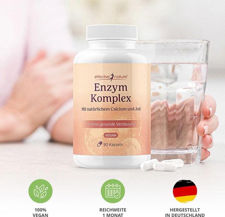Image du produit Effective Nature Complexe d'enzymes avec calcium 90 gélules (90 pièce(s), Capsules, 90 g)
