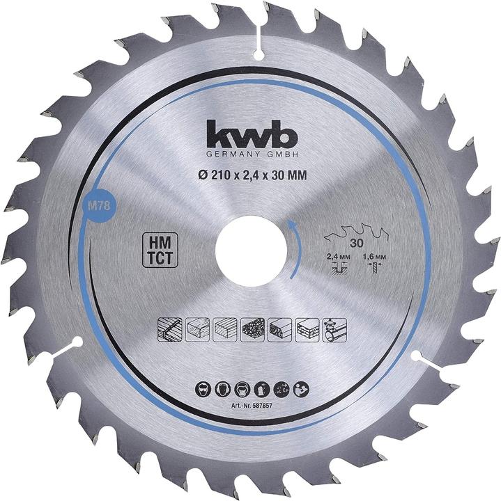 Actual product image kwb Circular saw blade HM Medium Ø 210x30 Z30