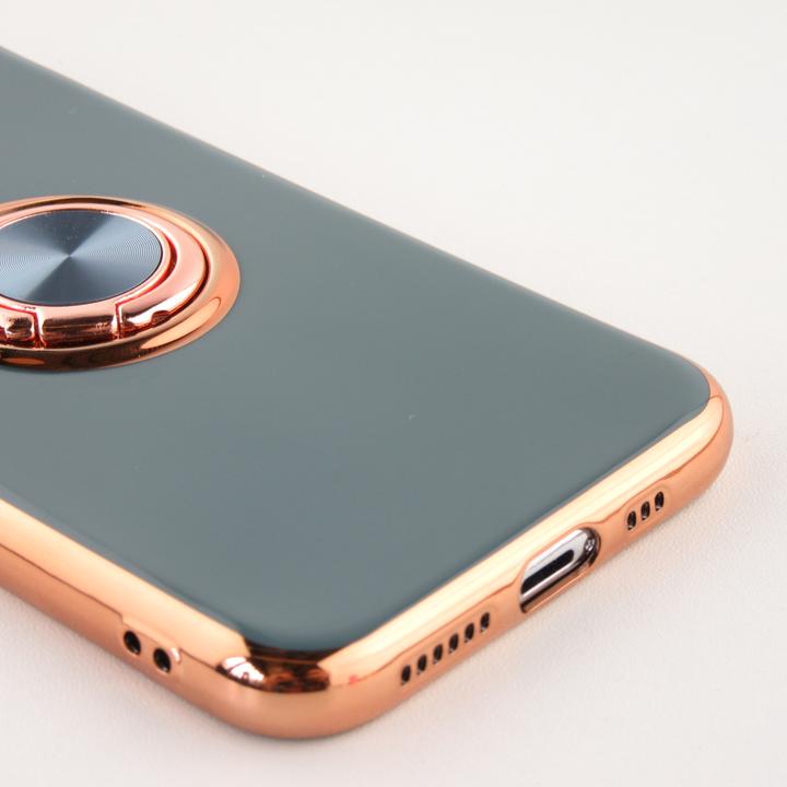 Produktbild PhoneLook Hülle Gummi Bronze mit Ring grau grün (Samsung Galaxy S25+)