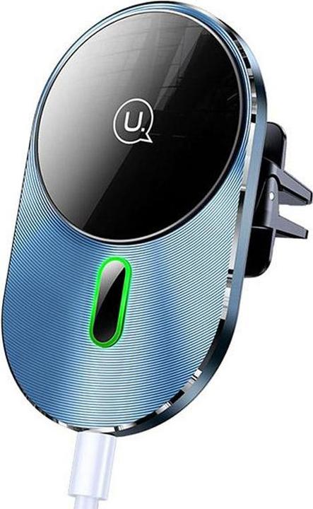 Actual product image Usams Uchwyt indukcyjny Magnetic Car Wireless Charging 15W do kratki went. szary/grey CD170DZ01 (US-