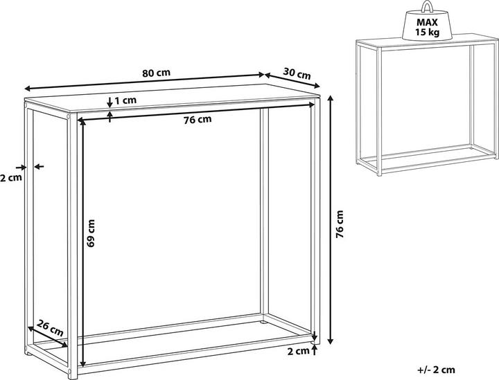 Immagine prodotto Beliani Delano (80 x 30 x 76 cm)