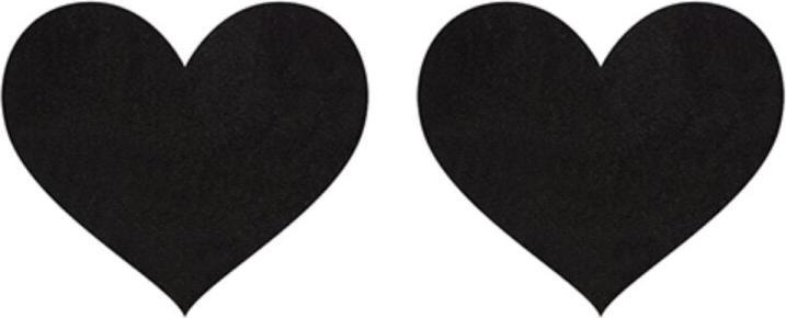 Actual product image Peekaboos Peekaboo Pasties Black Satin Heart