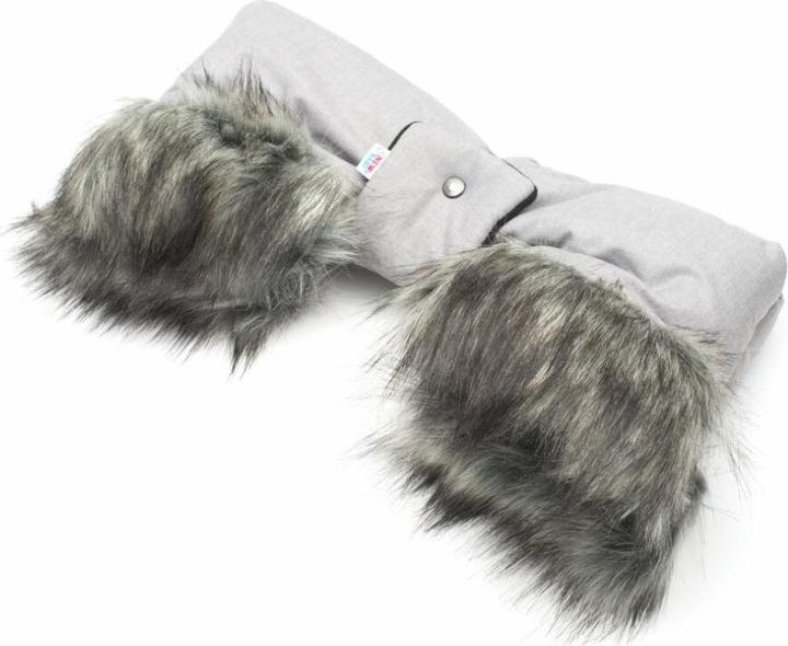 Actual product image New Baby 2in1 Kinderwagenbezug mit Ziegenleder grau