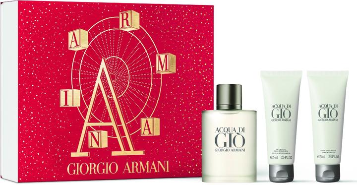 Actual product image Giorgio Armani Acqua di Gio Homme Eau de Toilette 100ml+Shower Gel 75ml+Balm 75ml Set (Fragrance set)