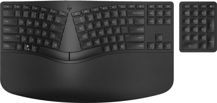 Actual product image HP 960 BLK Ergonomic Wireless Keyboard GR (P) (DE, Wireless)