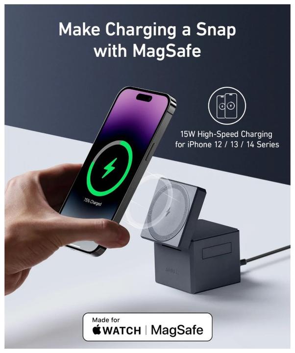 Produktbild Anker 3-in-1 Cube with MageSafe 2B2 (30 W)