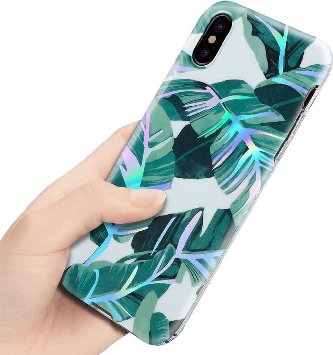 Actual product image Cadorabo IMD TPU Colorful Flowers & Leaves Cover (Apple iPhone XS Max)