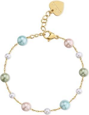 Sagapo S'AgapÃµ - Playful gold-plated bracelet with colored pearls Wisdom SWI18