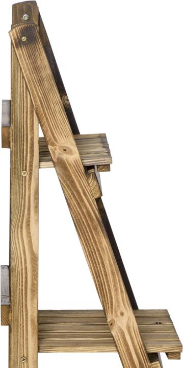 Actual product image Outsunny Plant staircase Flower staircase Plant shelf 3 steps Fir wood Dark brown 40 x 37 x 93 cm