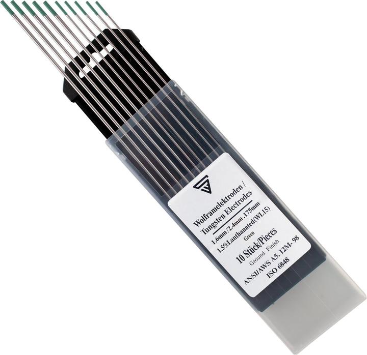 Immagine prodotto Stahlwerk Elettrodi di tungsteno WP Green Set 5 x 1,6 mm + 5 x 2,4 mm x 175 mm