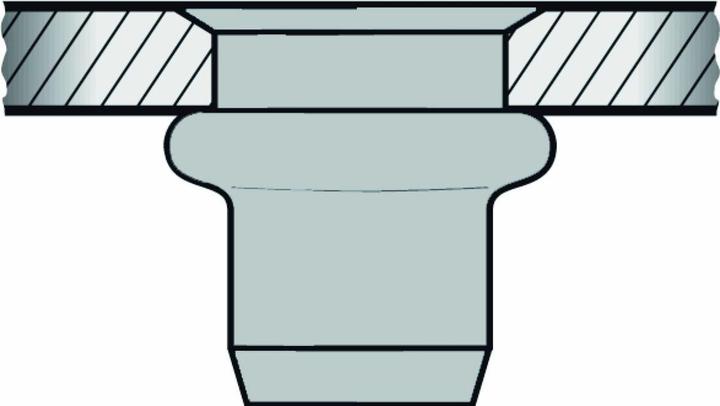 Produktbild Gesipa Blindnietmutter Alu Kleinkopf M5 x 7 x 12,5 mm, 500 St.