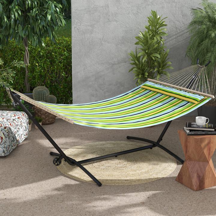Actual product image Outsunny Hammock frame with one castor and adjustable height (220 kg)