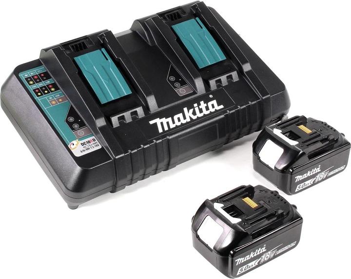 Actual product image Makita DGA 900 PTKX2 Battery angle grinder 36V ( 2x18V ) 230mm Brushless + 2x battery 5,0Ah + (230 mm)