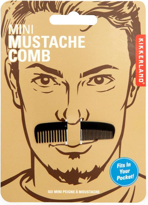 Actual product image Kikkerland Mini Mustache Comb
