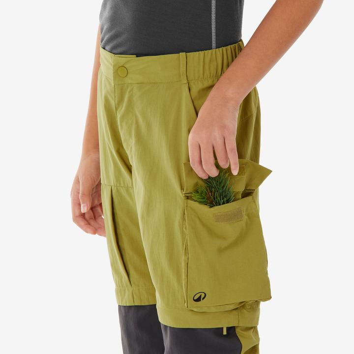 Image du produit Quechua Pantalon modulable de randonnée enfant 7-15 ans, MH500 khaki jaune (140)
