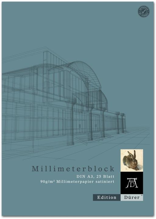 Immagine prodotto Edition Dürer Blocchetto millimetrato Staufen - DIN A3, 25 fogli, carta bianca pregiata 90g/m² (90 g/m², A3)