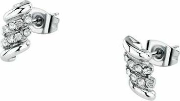 Actual product image Morellato Modern steel earrings with Torchon crystals SAWZ12