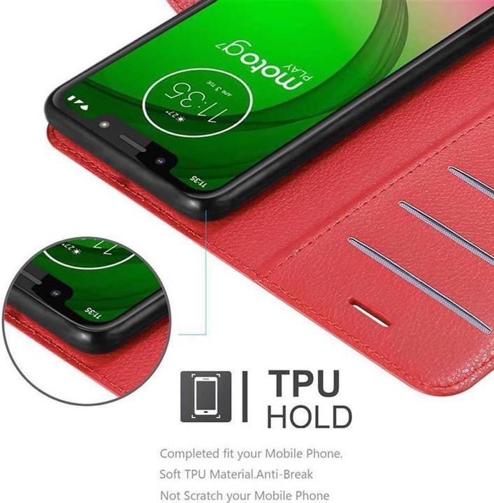 Actual product image Cadorabo Book with stand function cover (Motorola Moto G7 Play)