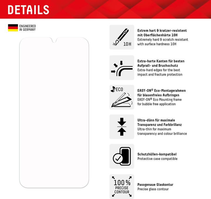 Produktbild Displex Real Glass, 2D Panzerglas (1 Stück, Samsung Galaxy A15 5G)