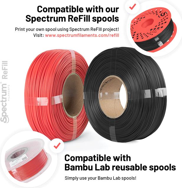 Image du produit Filament PLA High Speed Recharge Noir 1kg 1.75mm (PLA, 1.75 mm, 1000 g, Noir)