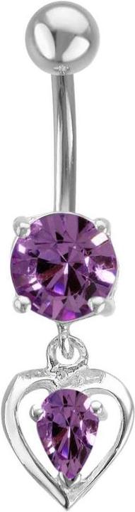 Produktbild Bijouteria Bauchpiercing (Chirurgenstahl 316L, Silber 925, Zirkonia)