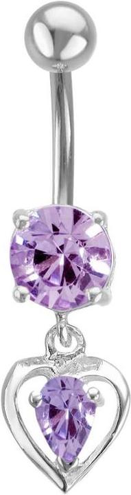 Actual product image Bijouteria Bellypiercing (Surgical steel 316L, Silver 925, Zirconia)