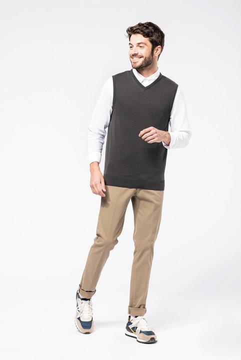 Produktbild Kariban Pullover mit V-Ausschnitt ohne Ärmel (XL)