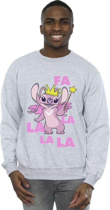 Actual product image Disney Mens Lilo & Stitch Angel Fa La La Sweatshirt (5XL)