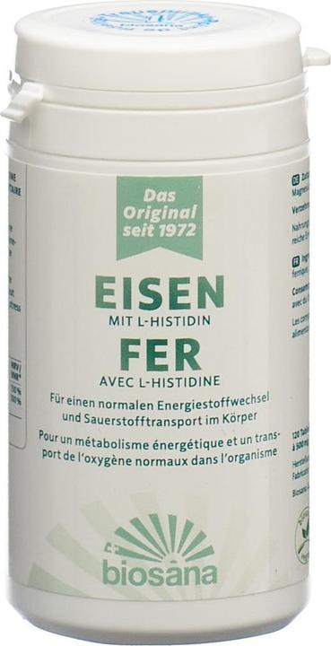 Biosana Eisen mit L-Histidin Tabletten (120 Stk) (120 Stück, Tabletten, 80 g)