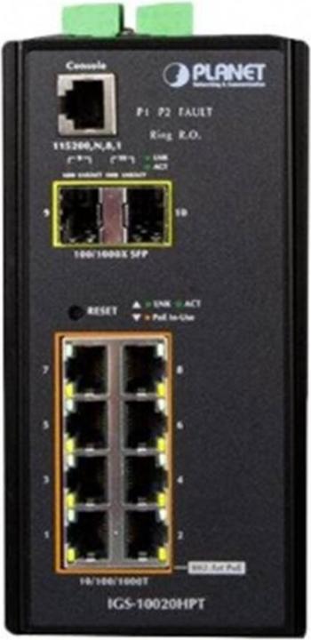 Actual product image Planet 8-Port Ind.SFP Managed Switch (8 Ports)