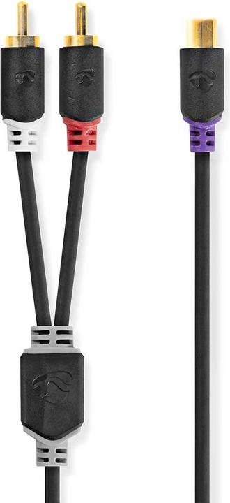 Produktbild Nedis Subwoofer-Kabel 2 x Cinch-Stecker - Cinch-Buchse 0,2 m (0.20 m, Cinch)