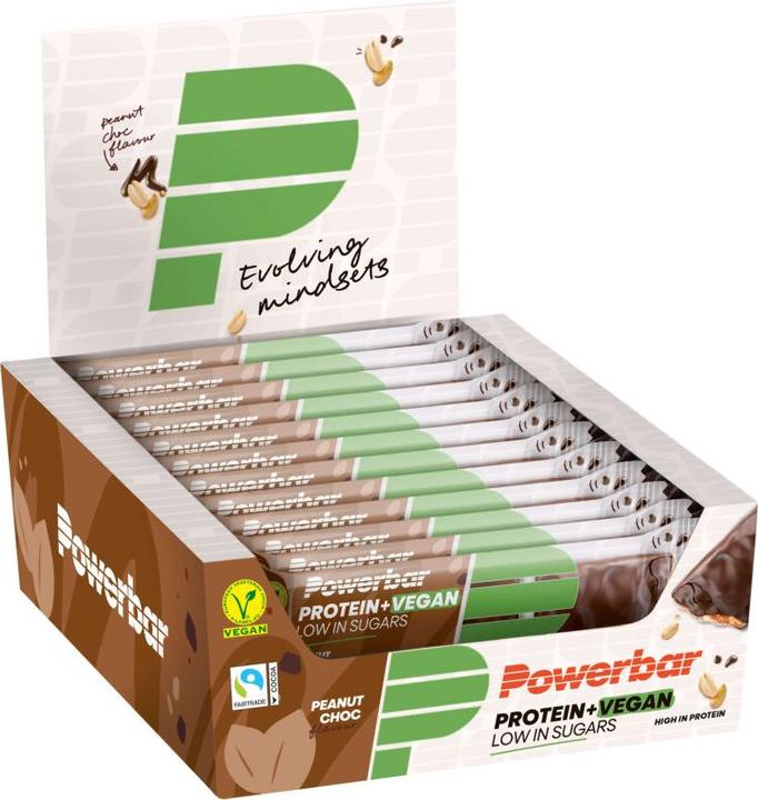 Image du produit Powerbar Protein Plus Low Sugar Vegan (Arachide, Chocolat, 1 pcs, 504 g)
