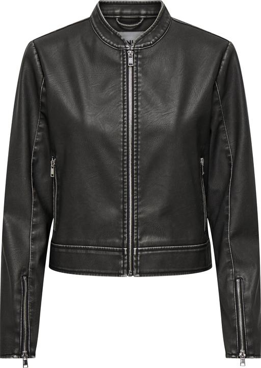 Produktbild Only Stehkragen Ärmelbündchen mit Reissverschluss Jacke Kunstlederjacke (S)