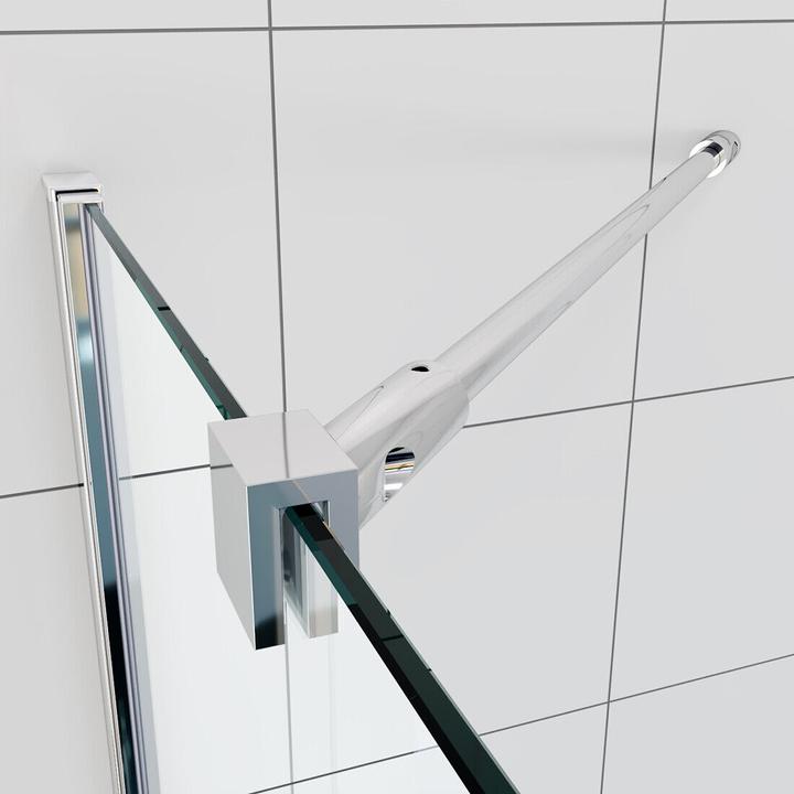 Immagine prodotto SONNI Cabina doccia ad angolo con porta a battente senza telaio 195cm 90x90cm (120 cm, 120 cm, 195 cm)