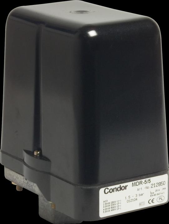 Produktbild Bevo Condor Druckschalter 1/2" Innengewinde 25A 230/400VAC Typ MDR 5-8