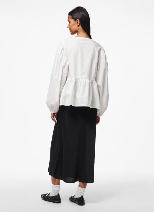 Actual product image Pieces Pcjolly Ls O-Neck Tie Top Wvn Noos Bc (S)
